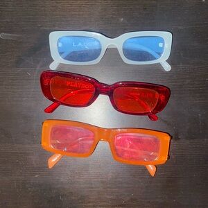 Colorful Rectangular Sunglasses Set